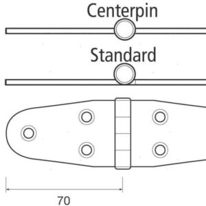 MTM Cerniera a doppia ala media in Acciaio Inox Extracrome CENTERPIN 0452313